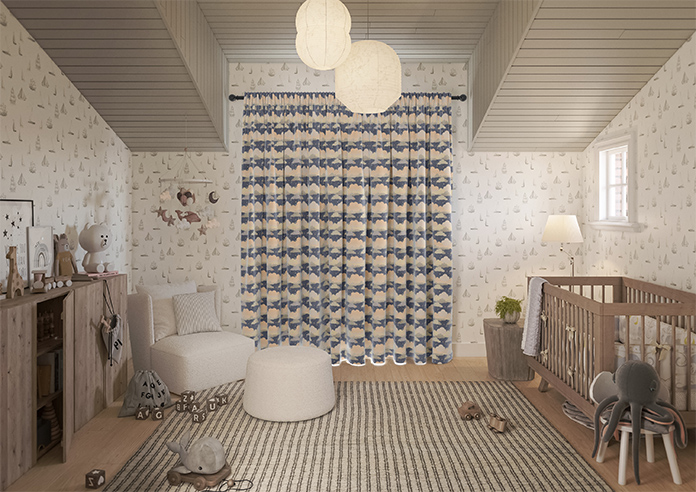 Cloudy Cosmos, Twinkle Grey - Made to Measure Curtains - Image 15